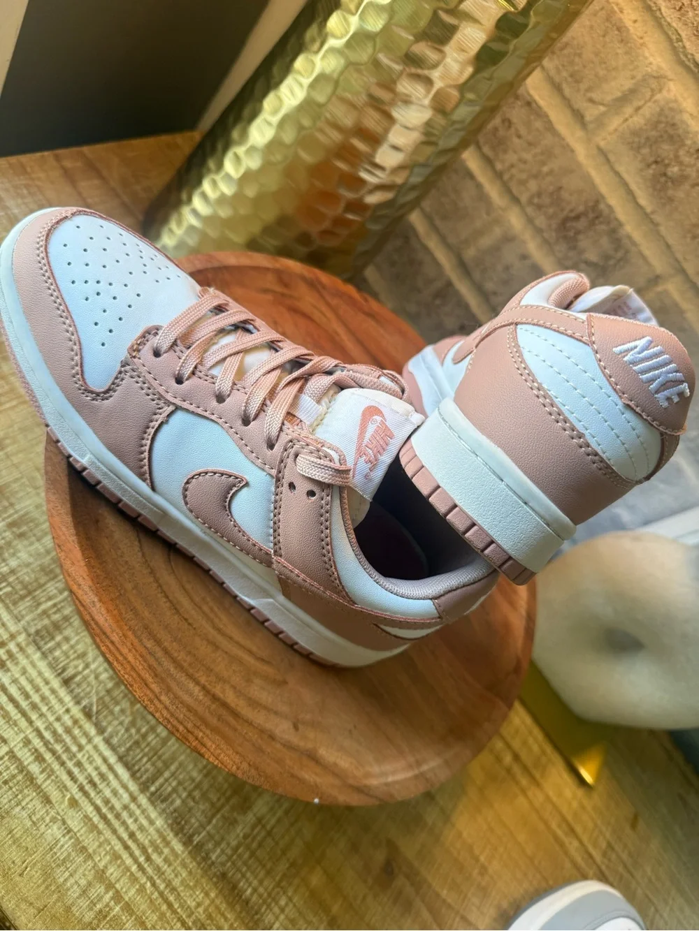 Nike Dunk Low Retro Pink/White Sneakers size 5.5 Women